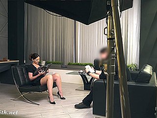 Im lặng. Jeny Smith không có quần lót trêu chọc một người đàn ông. Camera ẩn Prank.