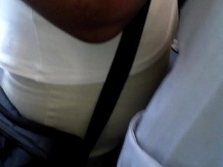 Two old men try to touch old mom's  in a crowded bus
