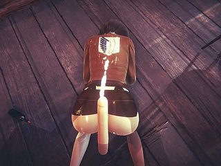 [Ataque contra Titan] POV encontraste a Mikasa en el ban (porno 3d 60 fps)