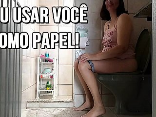 妻子用她的戴绿帽作为卫生间人物纸