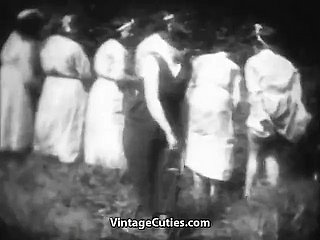Sultry Mademoiselles get Spanked respecting Woods (1930s Vintage)