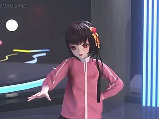 Gadis comel menari dalam dame dan stoking + menanggalkan baju beransur -ansur (hentai 3d)