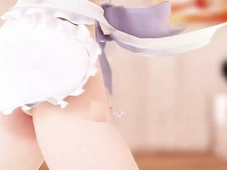 Tsuina-Chan Sadece Seksi Önlükle Dans Ediyor (3D HENTAI)