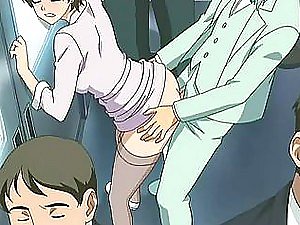 सींग का बना हुआ और सेक्सी Anime Sluts एक Shuudan चिकन Densha प्रकरण में गड़बड़ हो रही है