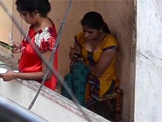 Desi voyeur di balkon
